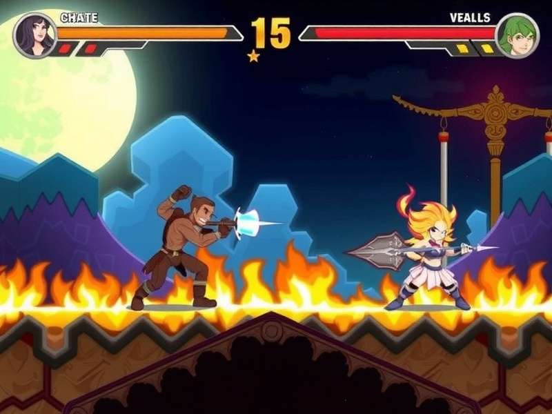 Intense multiplayer action in Burning Brawl Burning Brawl Gameplay Screenshot